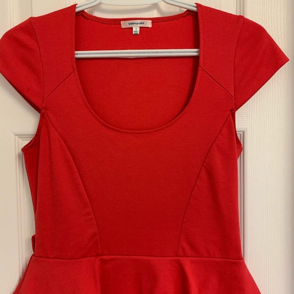 Peplum pink dress bodycon fitted small S cap - Picture 2 of 4